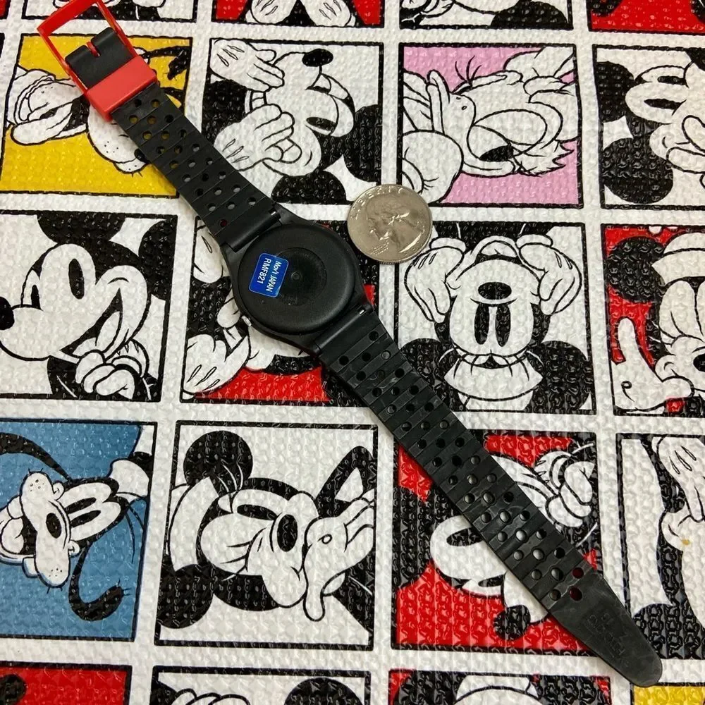 Vintage Disney X Lorus by Seiko Running Mickey Mouse Glow in the Dark Watch